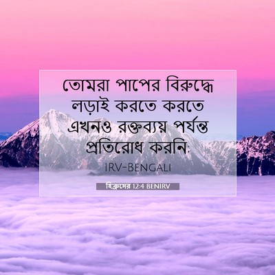 Picture 07 - হিব্রুদের 12:4 BENIRV - তোমরা পাপের - Bible Verse Picture