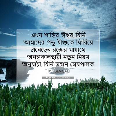 Picture 07 - হিব্রুদের 13:20 BENIRV - এখন শান্তির ঈশ্বর, - Bible Verse Picture