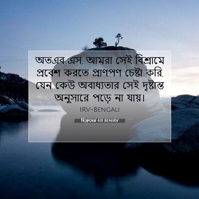 Picture 07 - হিব্রুদের 4:11 BENIRV - অতএব এস, আমরা সেই - Bible Verse Picture