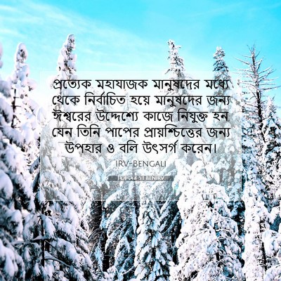 Picture 07 - হিব্রুদের 5:1 BENIRV - প্রত্যেক মহাযাজক - Bible Verse Picture