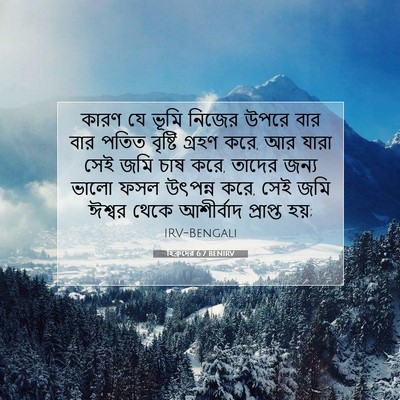 Picture 07 - হিব্রুদের 6:7 BENIRV - কারণ যে ভূমি নিজের - Bible Verse Picture