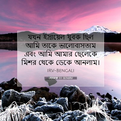 Picture 07 - হোচেয়া 11:1 BENIRV - যখন ইস্রায়েল - Bible Verse Picture