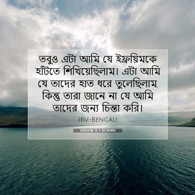 Picture 07 - হোচেয়া 11:3 BENIRV - তবুও এটা আমি যে - Bible Verse Picture