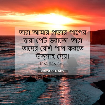 Picture 07 - হোচেয়া 4:8 BENIRV - তারা আমার প্রজার - Bible Verse Picture
