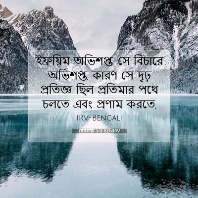 Picture 07 - হোচেয়া 5:11 BENIRV - ইফ্রয়িম অভিশপ্ত, - Bible Verse Picture