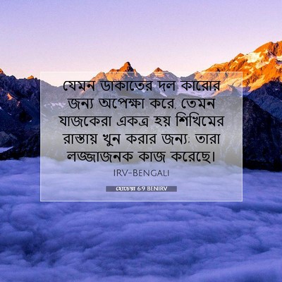 Picture 07 - হোচেয়া 6:9 BENIRV - যেমন ডাকাতের দল - Bible Verse Picture