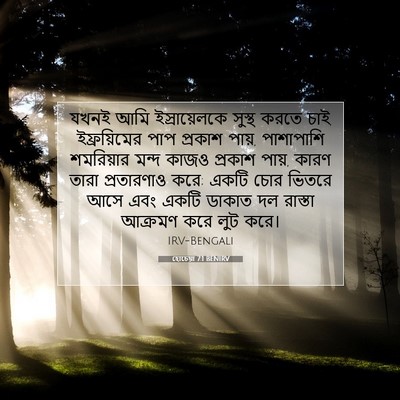 Picture 07 - হোচেয়া 7:1 BENIRV - যখনই আমি - Bible Verse Picture