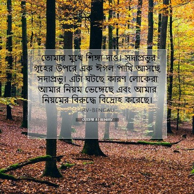 Picture 07 - হোচেয়া 8:1 BENIRV - “তোমার মুখে - Bible Verse Picture