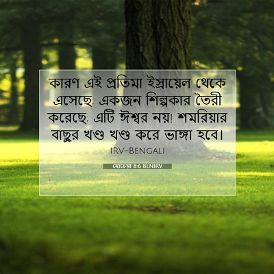 Picture 07 - হোচেয়া 8:6 BENIRV - কারণ এই প্রতিমা - Bible Verse Picture