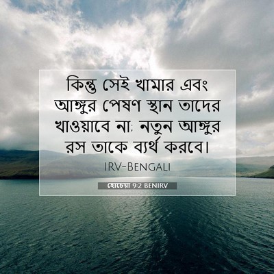 Picture 07 - হোচেয়া 9:2 BENIRV - কিন্তু সেই খামার - Bible Verse Picture