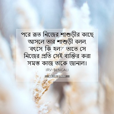 Picture 07 - ৰূথ 3:16 BENIRV - পরে রূত নিজের - Bible Verse Picture