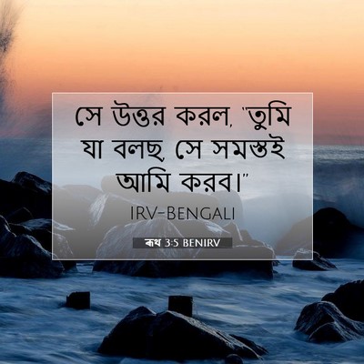 Picture 07 - ৰূথ 3:5 BENIRV - সে উত্তর করল, “তুমি - Bible Verse Picture