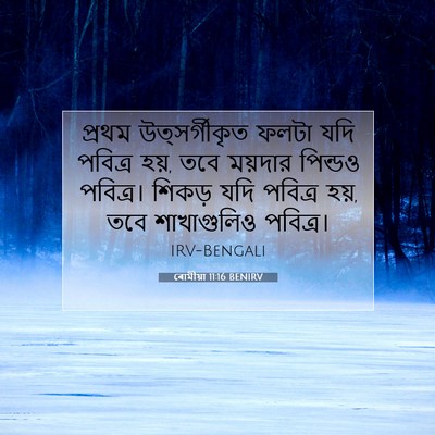 Picture 07 - ৰোমীয়া 11:16 BENIRV - প্রথম উত্সর্গীকৃত - Bible Verse Picture