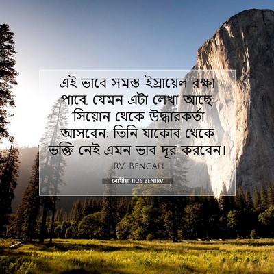 Picture 07 - ৰোমীয়া 11:26 BENIRV - এই ভাবে সমস্ত - Bible Verse Picture