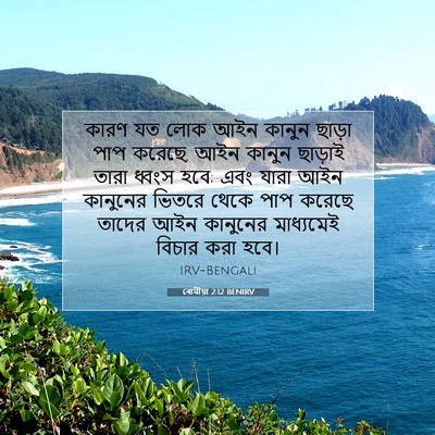 Picture 07 - ৰোমীয়া 2:12 BENIRV - কারণ যত লোক আইন - Bible Verse Picture