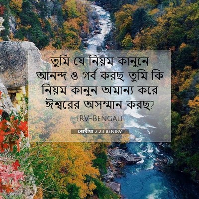 Picture 07 - ৰোমীয়া 2:23 BENIRV - তুমি যে নিয়ম - Bible Verse Picture