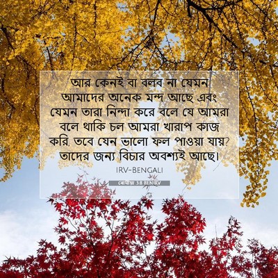 Picture 07 - ৰোমীয়া 3:8 BENIRV - আর কেনই বা বলব না - Bible Verse Picture