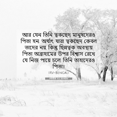 Picture 07 - ৰোমীয়া 4:12 BENIRV - আর যেন তিনি - Bible Verse Picture