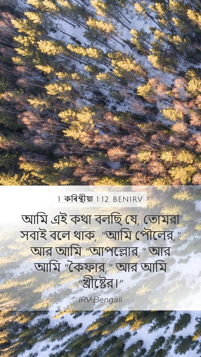 1 কৰিন্থীয়া 1:12 BENIRV Bible Verse Image