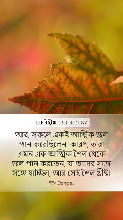 1 কৰিন্থীয়া 10:4 BENIRV Bible Verse Image