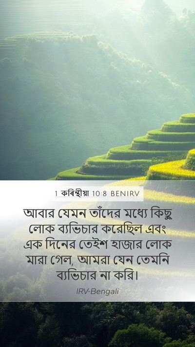 1 কৰিন্থীয়া 10:8 BENIRV Bible Verse Image
