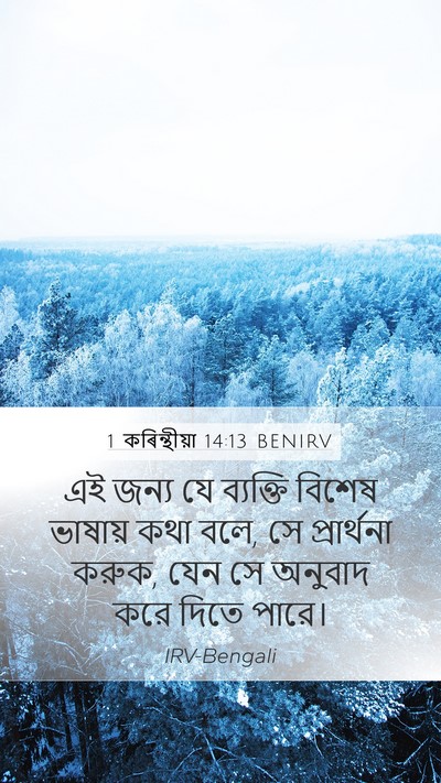1 কৰিন্থীয়া 14:13 BENIRV Mobile Phone Wallpaper - এই জন্য যে ব্যক্তি - Mobile Bible Verse Wallpaper