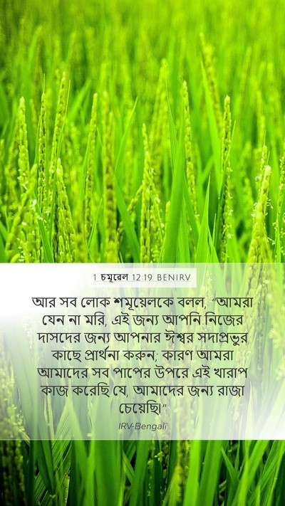 1 চমূৱেল 12:19 BENIRV Bible Verse Image