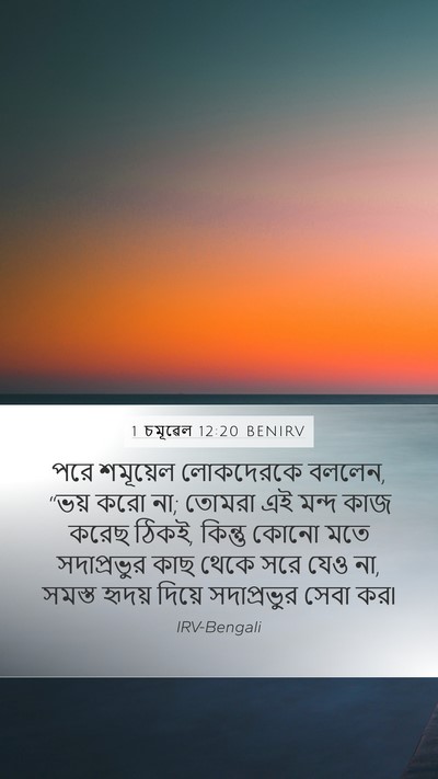 1 চমূৱেল 12:20 BENIRV Bible Verse Image