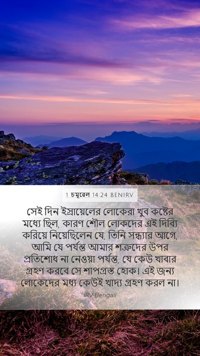 1 চমূৱেল 14:24 BENIRV Bible Verse Image