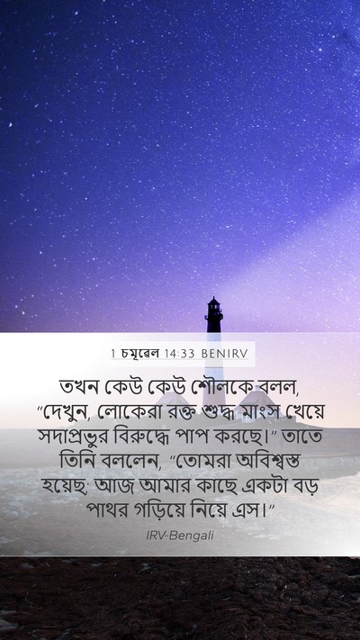 1 চমূৱেল 14:33 BENIRV Bible Verse Image