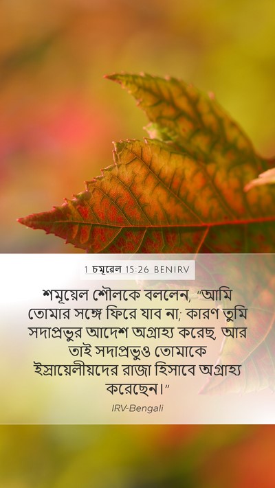 1 চমূৱেল 15:26 BENIRV Bible Verse Image