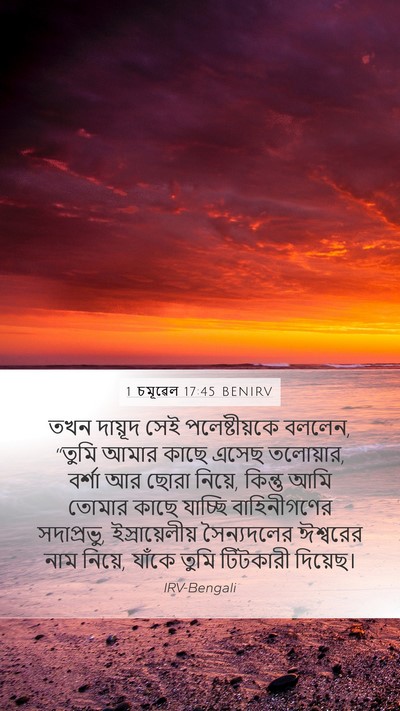 1 চমূৱেল 17:45 BENIRV Bible Verse Image