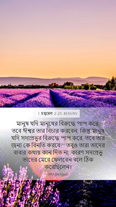 1 চমূৱেল 2:25 BENIRV Bible Verse Image
