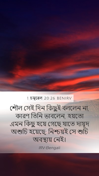 1 চমূৱেল 20:26 BENIRV Bible Verse Image