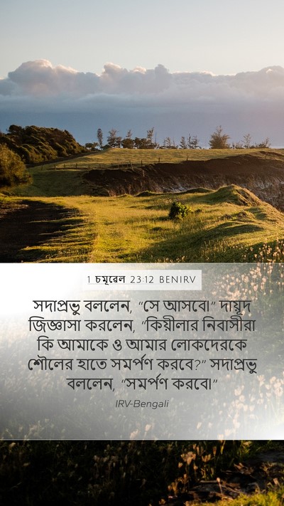 1 চমূৱেল 23:12 BENIRV Bible Verse Image