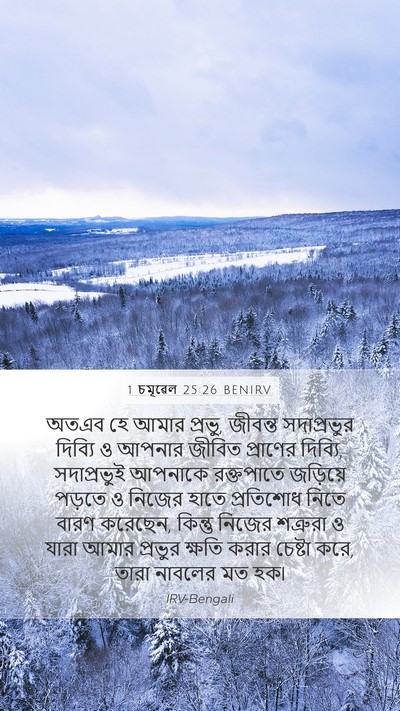 1 চমূৱেল 25:26 BENIRV Bible Verse Image