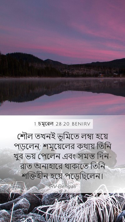 1 চমূৱেল 28:20 BENIRV Mobile Phone Wallpaper - শৌল তখনই ভূমিতে - Mobile Bible Verse Wallpaper