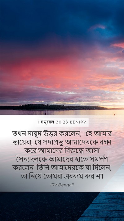 1 চমূৱেল 30:23 BENIRV Bible Verse Image