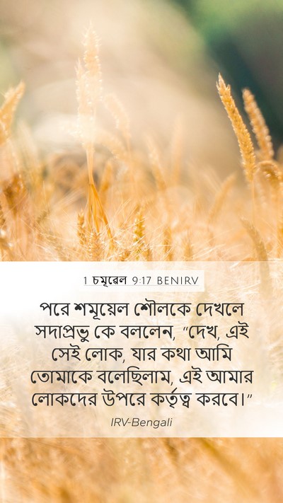 1 চমূৱেল 9:17 BENIRV Bible Verse Image
