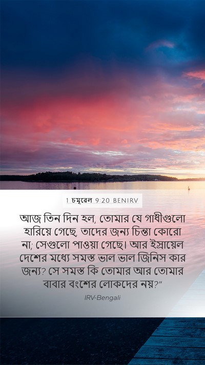 1 চমূৱেল 9:20 BENIRV Bible Verse Image