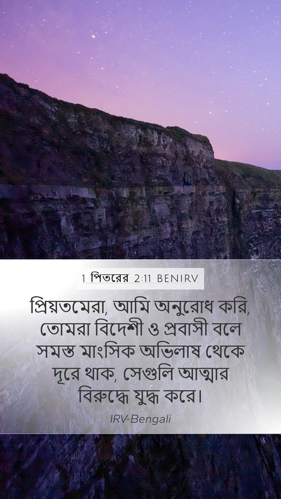 1 পিতরের 2:11 BENIRV Bible Verse Image