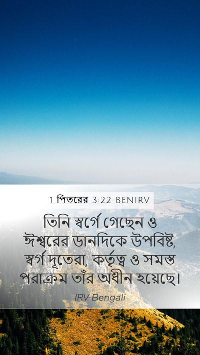 1 পিতরের 3:22 BENIRV Bible Verse Image