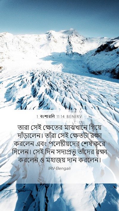 1 বংশাৱলি 11:14 BENIRV Bible Verse Image