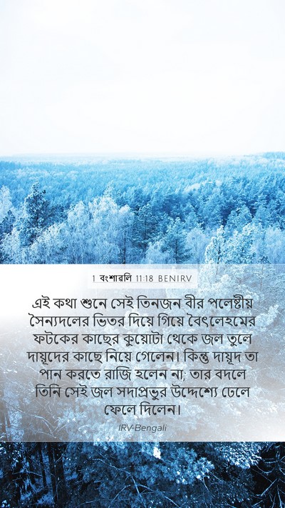 1 বংশাৱলি 11:18 BENIRV Mobile Phone Wallpaper - এই কথা শুনে সেই - Mobile Bible Verse Wallpaper
