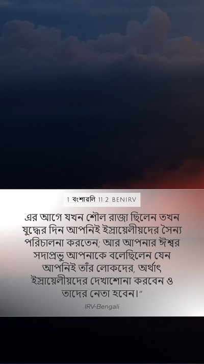 1 বংশাৱলি 11:2 BENIRV Bible Verse Image