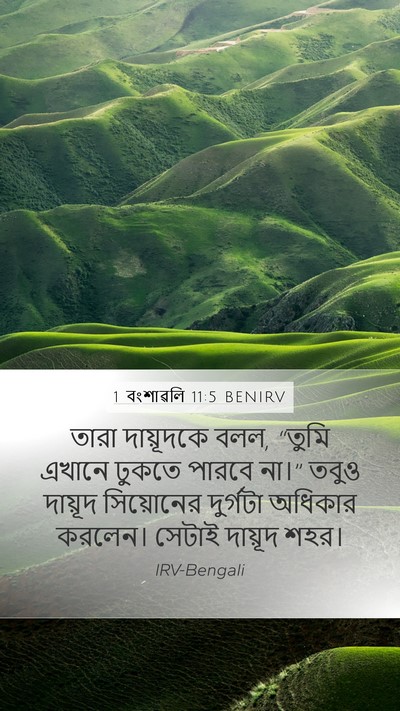 1 বংশাৱলি 11:5 BENIRV Bible Verse Image