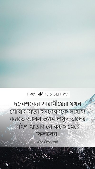 1 বংশাৱলি 18:5 BENIRV Bible Verse Image