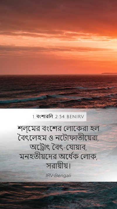 1 বংশাৱলি 2:54 BENIRV Bible Verse Image