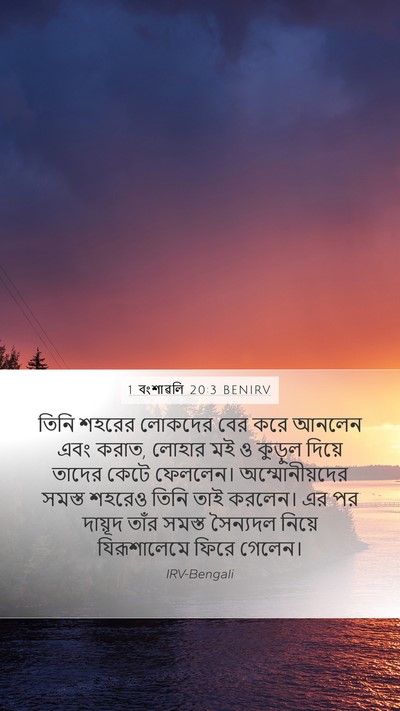 1 বংশাৱলি 20:3 BENIRV Bible Verse Image