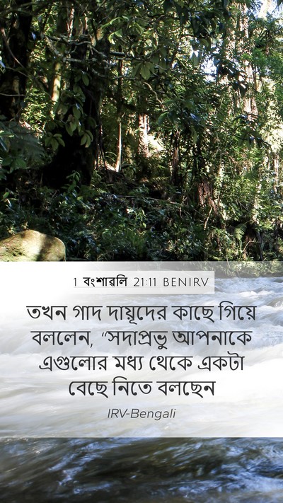 1 বংশাৱলি 21:11 BENIRV Mobile Phone Wallpaper - তখন গাদ দায়ূদের - Mobile Bible Verse Wallpaper